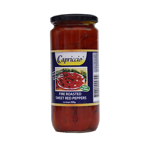 Capriccio Fire Roasted Sweet Red Peppers 450gr